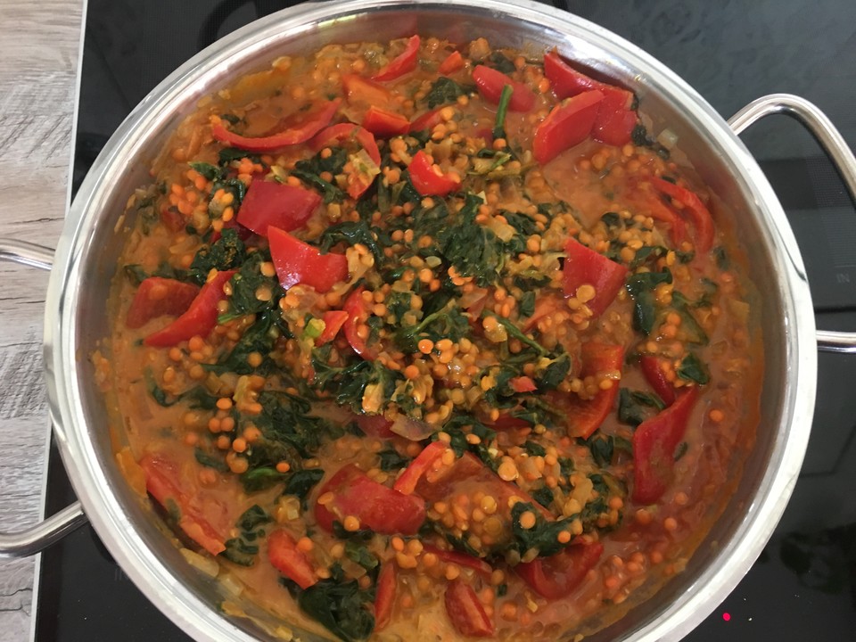 Einfaches Rote-Linsen-Spinat-Curry von annamoex | Chefkoch