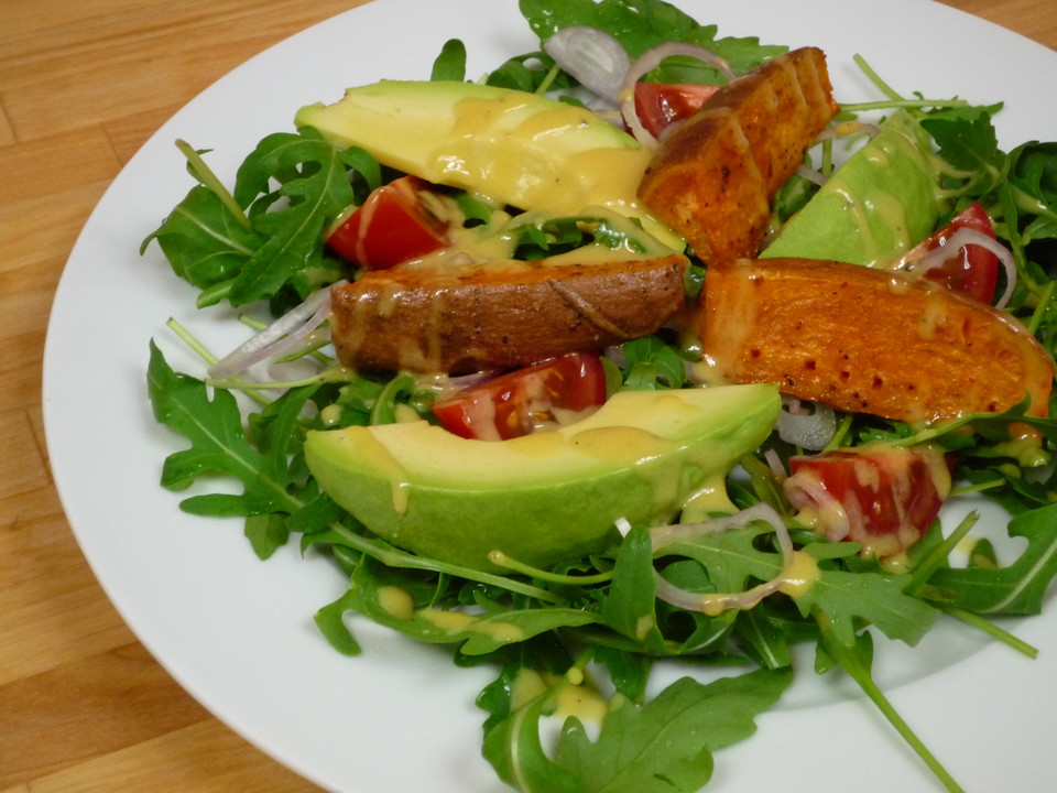 Herbstsalat mit gerösteten Süßkartoffeln von amerikanisch-kochenDE ...