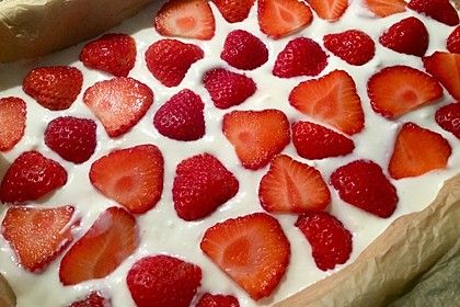 Schneller Erdbeer-Quarkkuchen (Bild)