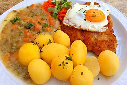 Andis Kotelett mit Mischgemüse und Stampfkartoffeln - für die Hüfte (Bild)