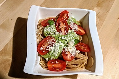 Spaghetti mit Avocado-Pesto (Bild)