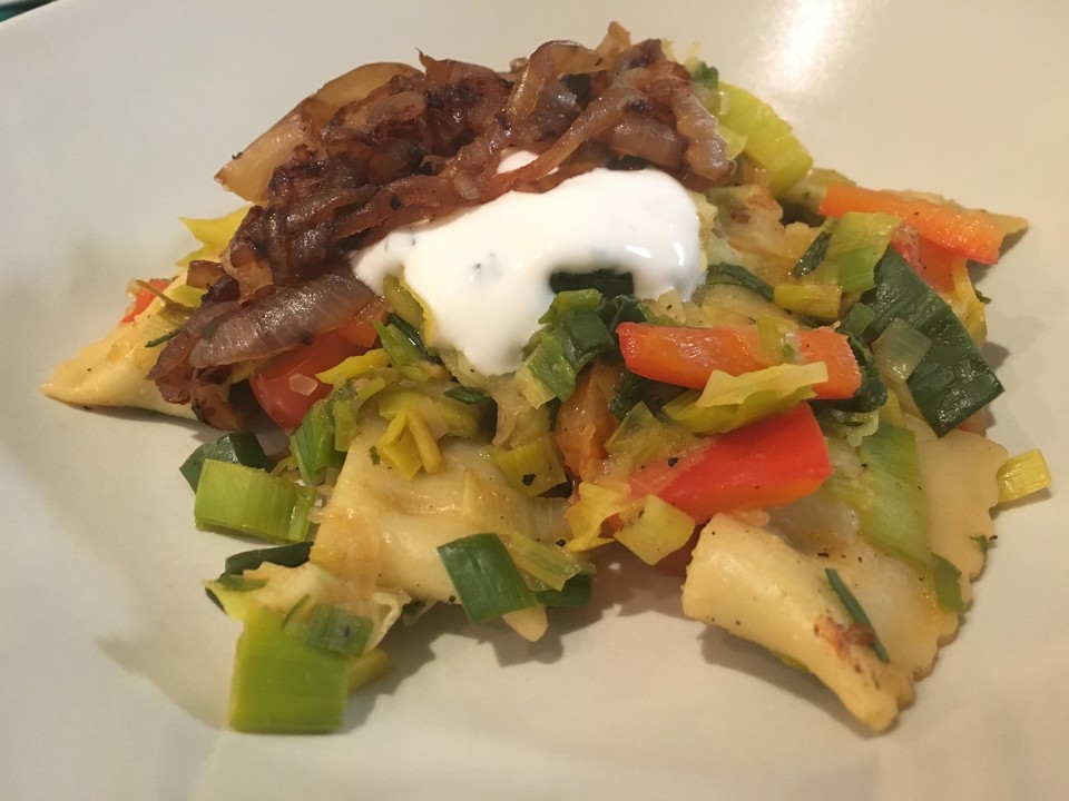 Leichte Maultaschenpfanne mit Gemüse von Ali_Ko89 | Chefkoch