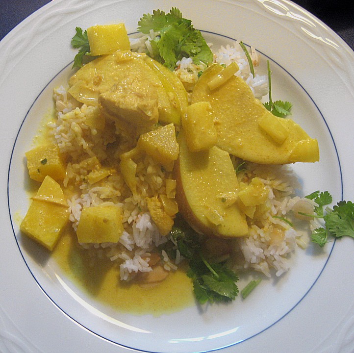 Fruchtiges Curryhuhn mit Mandelreis von Alyza | Chefkoch