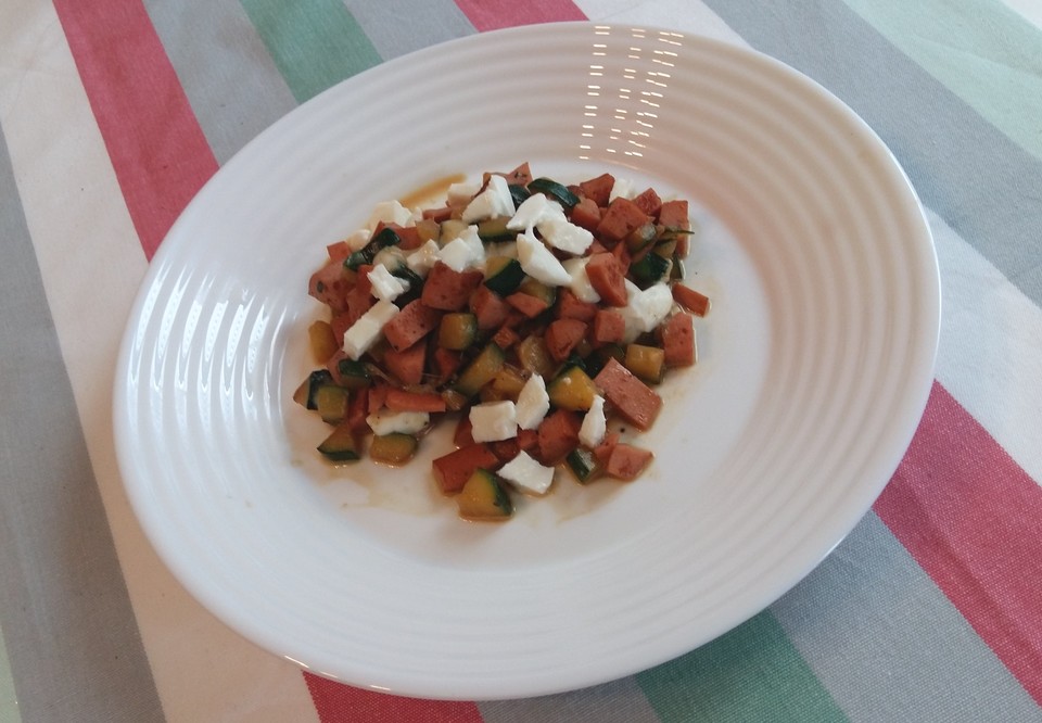 Schnelle Low Carb Kasseler-Zucchini-Mozzarella-Pfanne von SunnyKida ... Schnelle Low Carb Kasseler-Zucchini-Mozzarella-Pfanne von SunnyKida ...