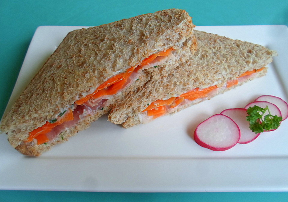 Käse-Schinken-Möhren-Sandwich von movostu | Chefkoch