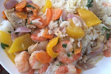 Garnelen-Curry mit Jasmin-Duftreis (Bild)