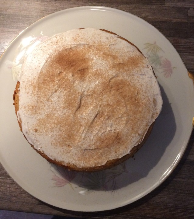 Weihnachtlicher Käsekuchen mit Apfel, Zimt und Spekulatiusboden von ed ...