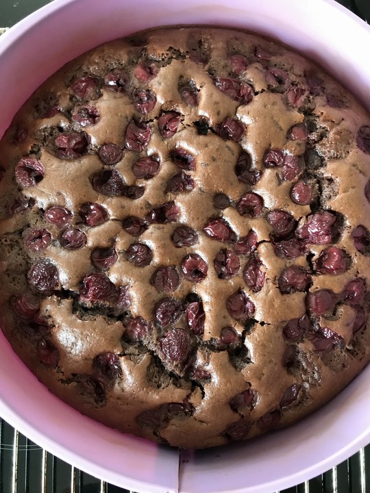 Schneller Schoko-Kirsch-Blechkuchen von FLOK | Chefkoch