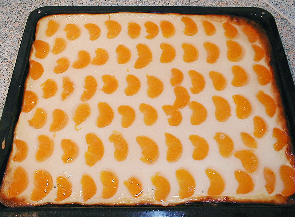 Quark - Mandarinen - Blechkuchen von sonne06 | Chefkoch
