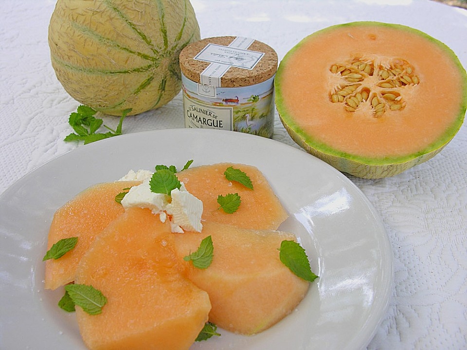Melone mit Frischkäse und Minze von enriques | Chefkoch