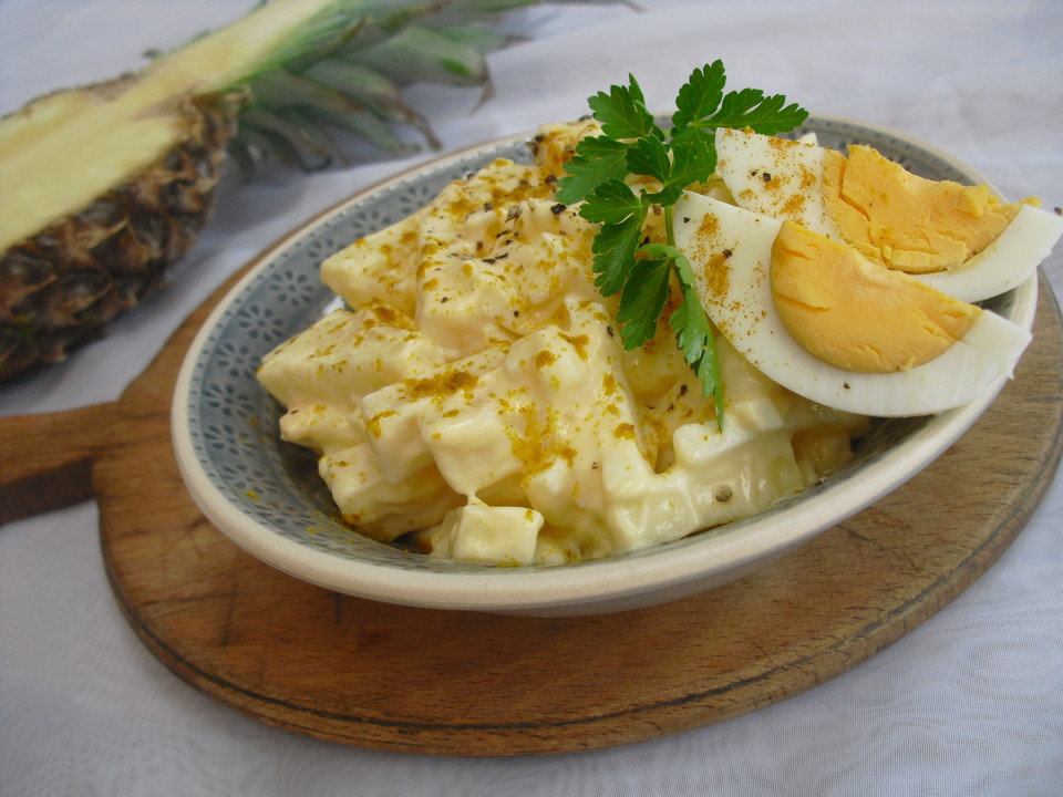 Eiersalat mit Käse und Ananas von tarragon | Chefkoch