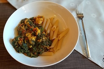 Hühnchen-Curry mit Spinat (Bild)