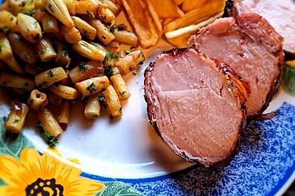 Wachsbohnen mit Zwiebeln und Knoblauch (Bild)