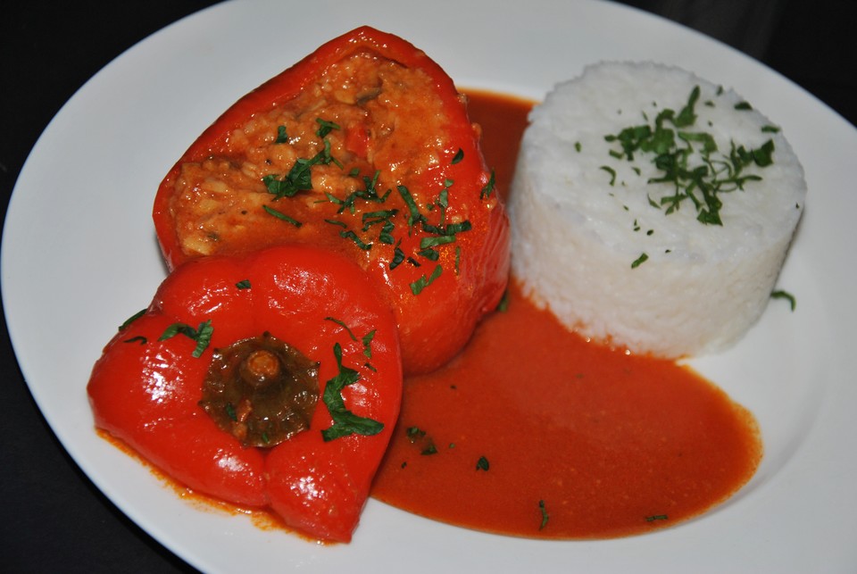 Gefüllte Paprikaschoten (vegetarisch) von Sabetha | Chefkoch.de