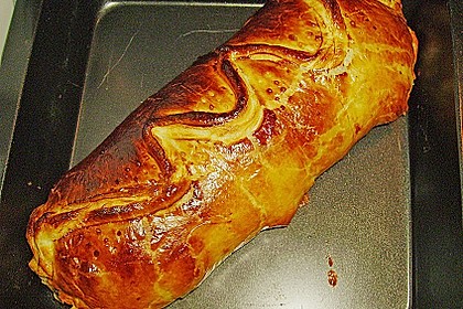 Schweinefilet mit Spinat im Blätterteig (Bild)