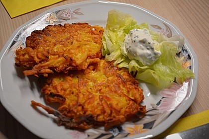 Kürbis-Kartoffel-Käse-Puffer (Bild)