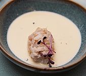 Gebackener Zander-Tatar in Silvaner-Kresse-Suppe (Bild)