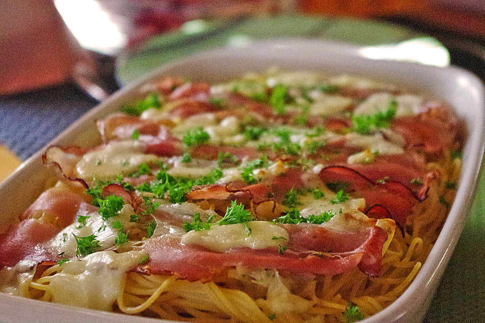 Spaghetti-Auflauf mit Speck von bienemaya | Chefkoch