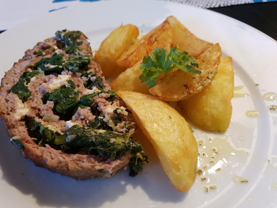 Mediterraner Hackbraten mit Oregano-Kartoffeln von alina1st | Chefkoch