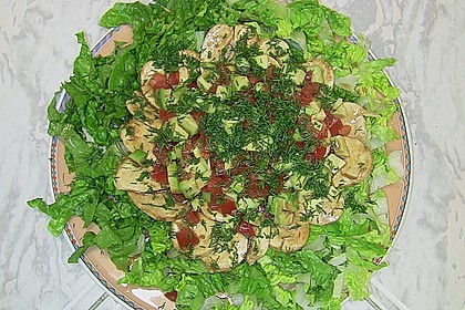 Römersalat mit mariniertem Mozzarella (Bild)