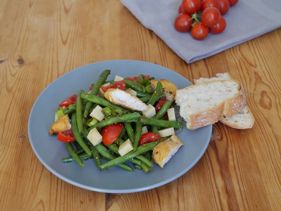 Salat mit grünen Bohnen und Hähnchen von juws | Chefkoch
