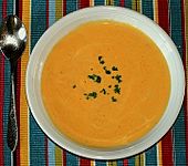 Kürbis - Käse Cremesuppe (Bild)