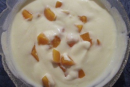 Dreadys Joghurt - Vanillecreme mit Pfirsichen (Bild)