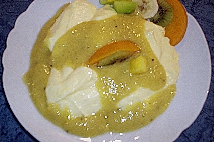 Dreadys Tropenfruchtpüree auf Vanille - Kokos Creme (Bild)