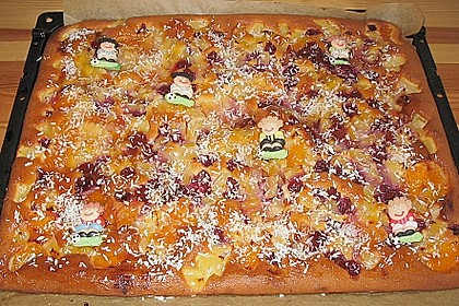 Ananas - Mandarinen - Blechkuchen (Bild)