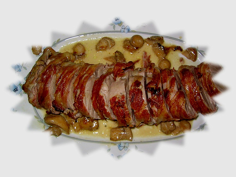 Lende im Speckmantel mit Champignons von monika_m | Chefkoch