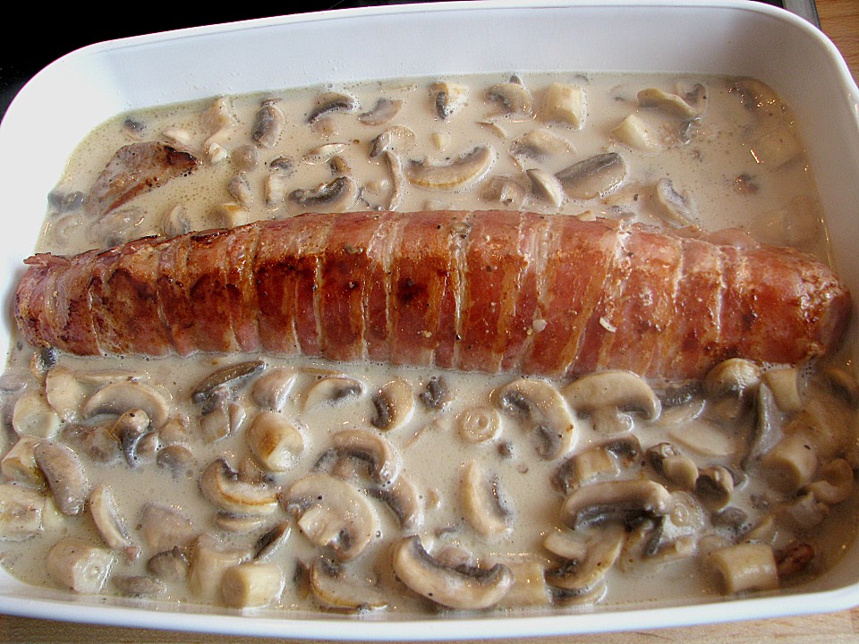 Lende im Speckmantel mit Champignons von monika_m | Chefkoch