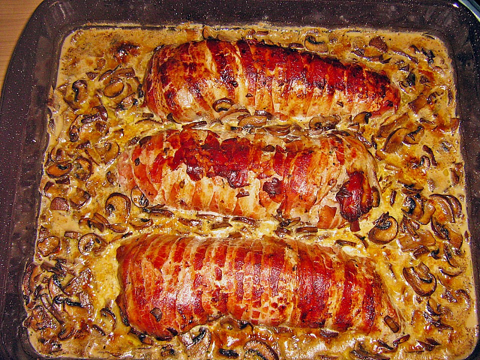 Lende im Speckmantel mit Champignons von monika_m | Chefkoch Lende im Speckmantel mit Champignons von monika_m | Chefkoch