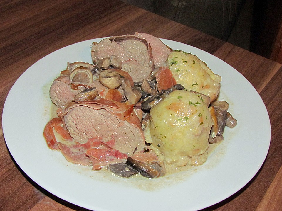 Lende im Speckmantel mit Champignons von monika_m | Chefkoch