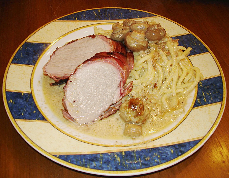 Lende im Speckmantel mit Champignons von monika_m | Chefkoch Lende im Speckmantel mit Champignons von monika_m | Chefkoch