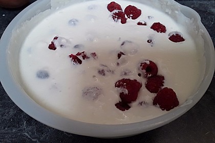 Quarkspeise mit Früchten (Bild)
