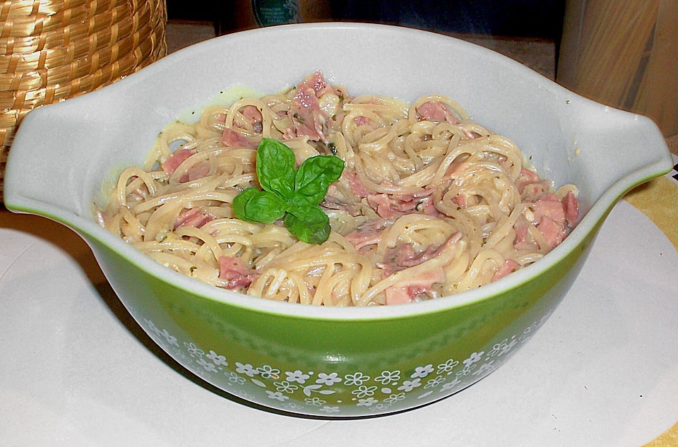 Spaghetti mit Basilikum - Sahnesoße a là Petra von pbuggi | Chefkoch