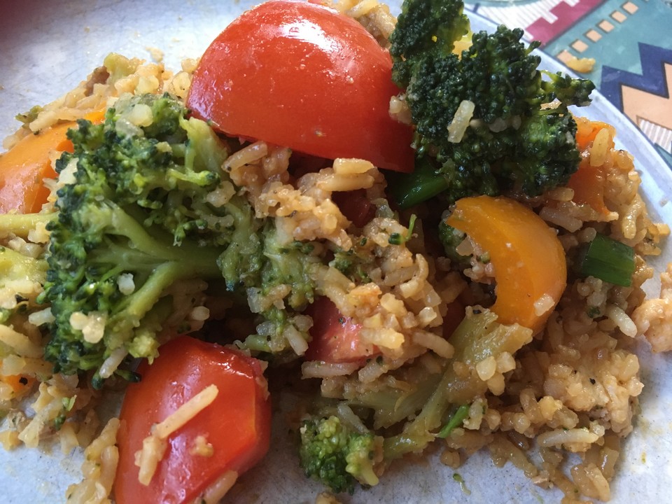Gebratener Reis mit Huhn und Ei | Chefkoch.de