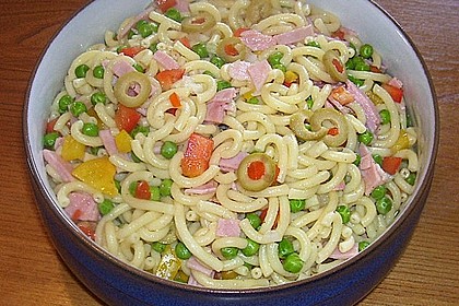 Nudelsalat mit Schinken (Bild)