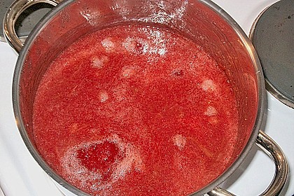 Erdbeer - Rhabarber - Marmelade mit Vanille (Bild)