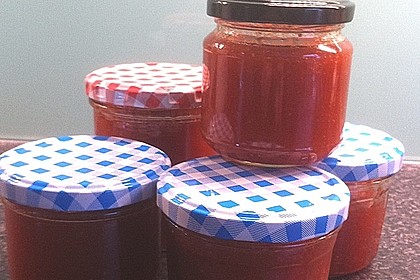 Erdbeer - Rhabarber - Marmelade mit Vanille (Bild)