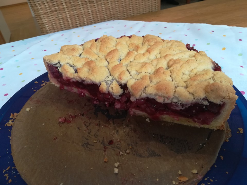 Saftiger Kirschkuchen Mit Streusel Von ClaudiaL | Chefkoch