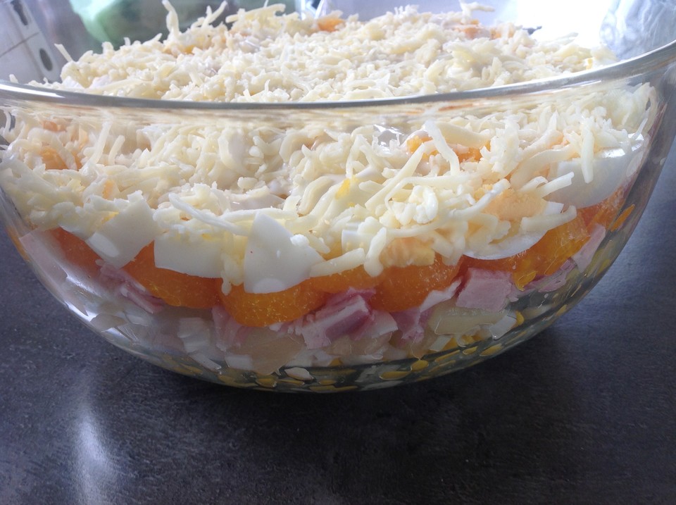 24 - Stunden - Schichtsalat mit Ananas und Mandarinen von iris75 | Chefkoch