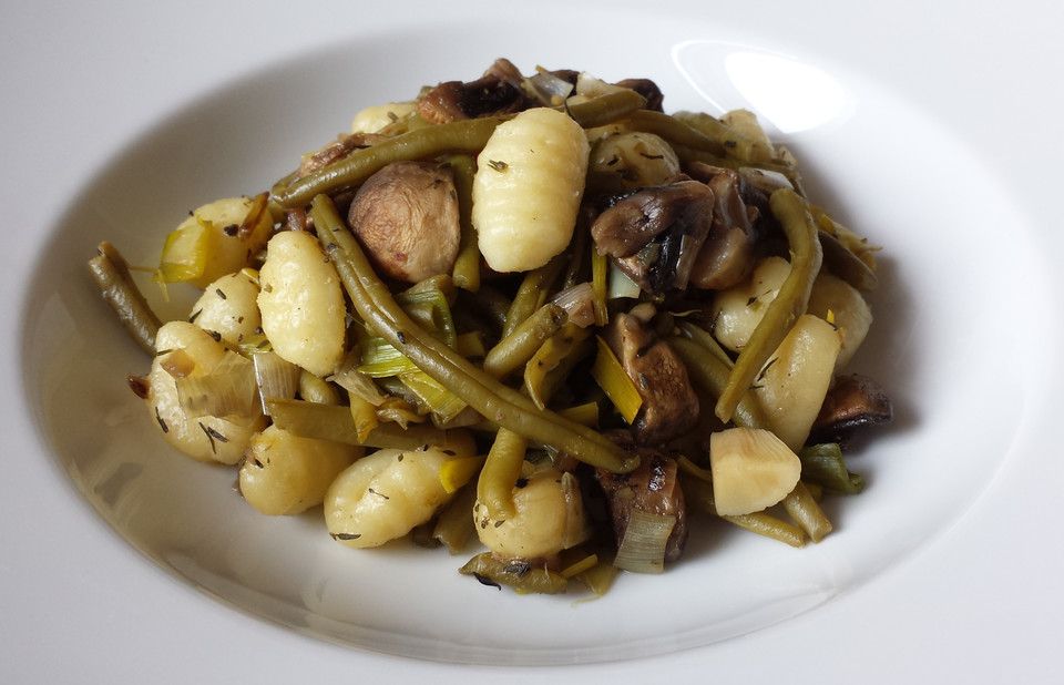 Gnocchi mit grünen Bohnen und Champignons von Fanca | Chefkoch