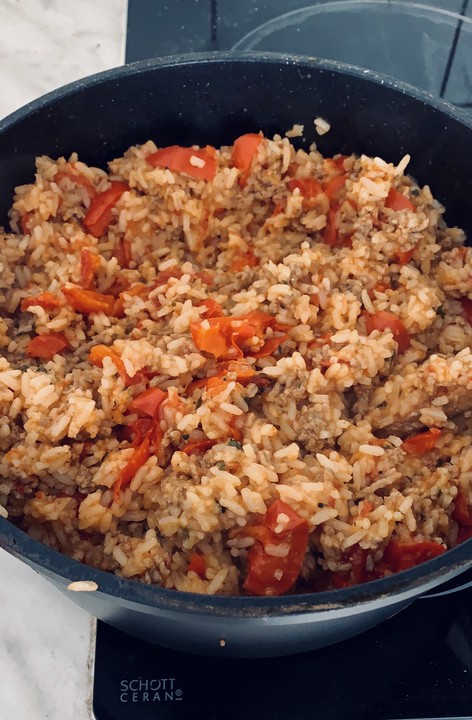 Paprika - Reis - Hackfleisch - Topf von rhertlein | Chefkoch