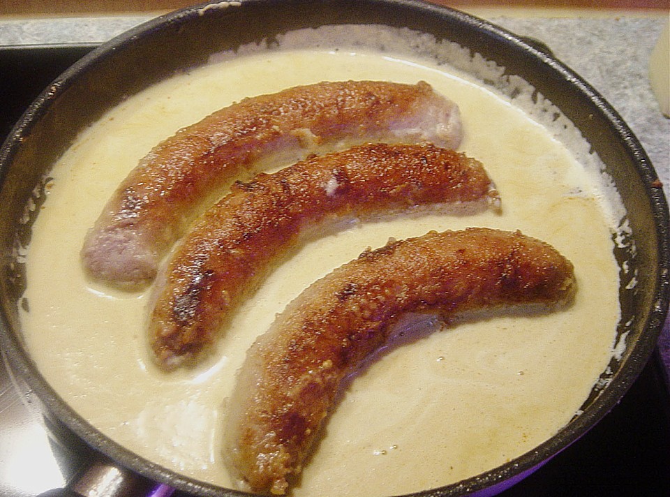 Grobe Bratwurst in Senf - Sahne - Sauce von gotcha86 | Chefkoch
