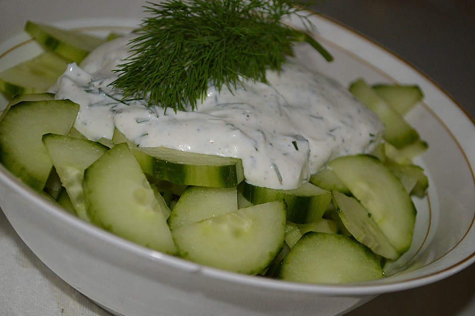 Schmand - Gurkensalat mit Dill von vrenli | Chefkoch