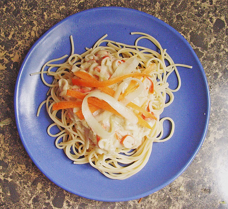 Spaghetti mit Surimi von tomtom7 | Chefkoch