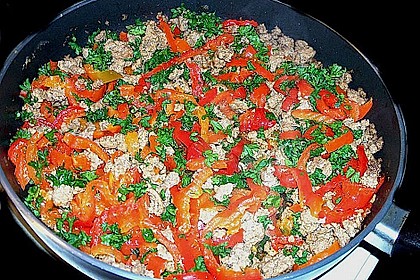 Hackfleisch - Püree - Paprika - Auflauf (Bild)