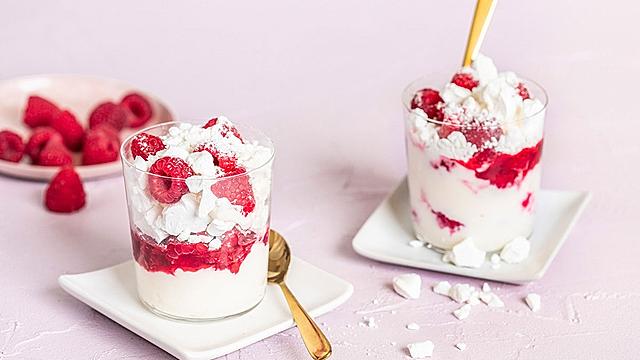 Schnell gemachtes Himbeertraum-Dessert