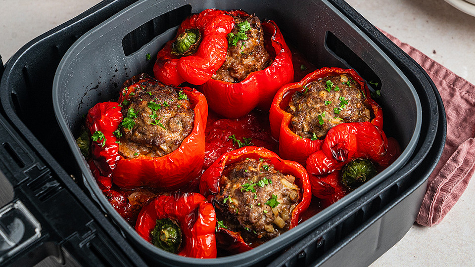 Gefullte Paprika Aus Der Heiluftfritteuse